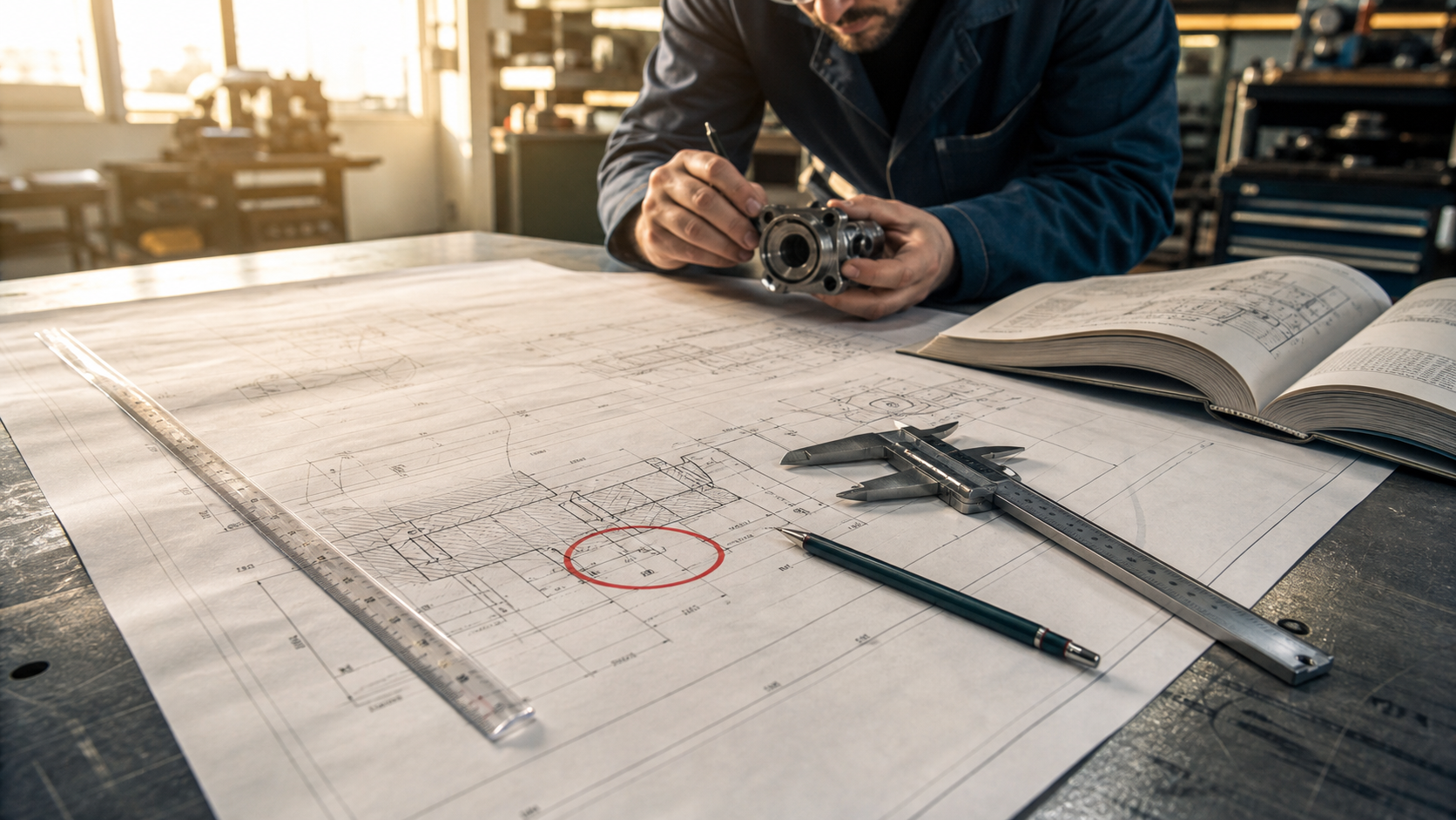Technical claim being checked against an engineering drawing